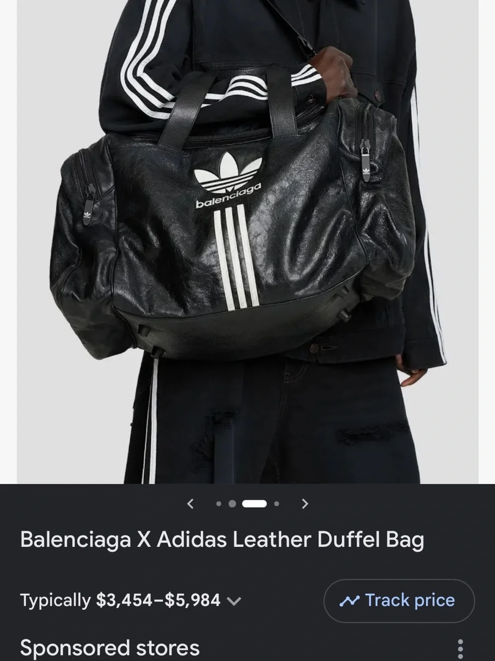 Black Leather Duffel Bag